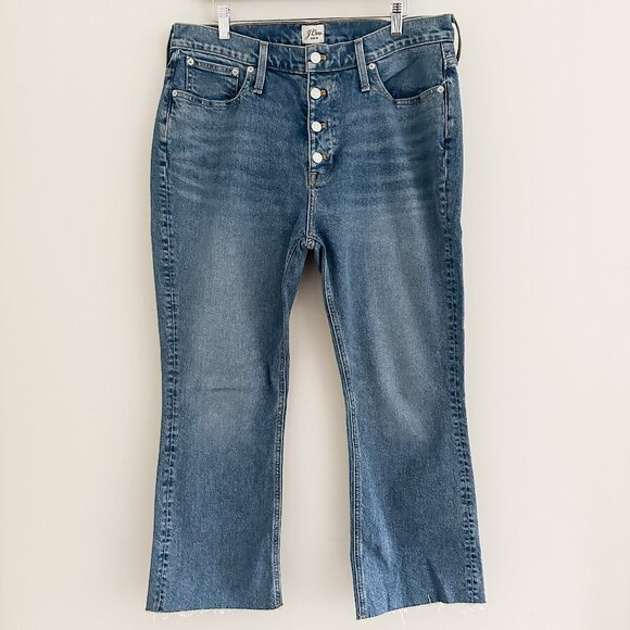 J CREW Billie 9" Demi Boot Cropped Jean - Blue, Size 32 - Picture 1 of 8